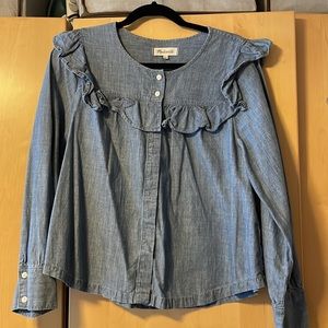 Madewell Denim Flowy Blouse
